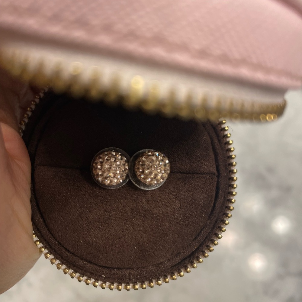 Pink Swavorski ball studs